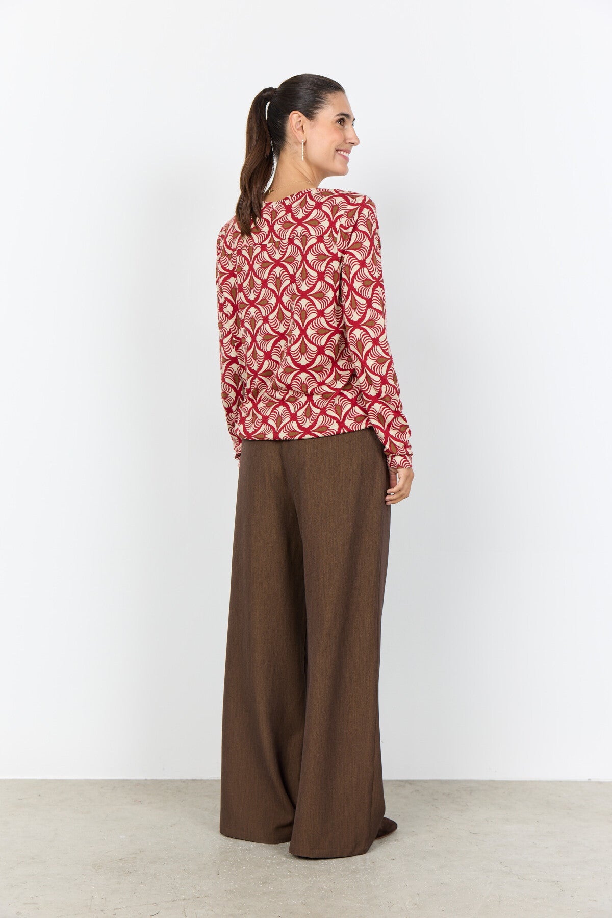 SC-FELICITY AOP 526 Blouse Rood