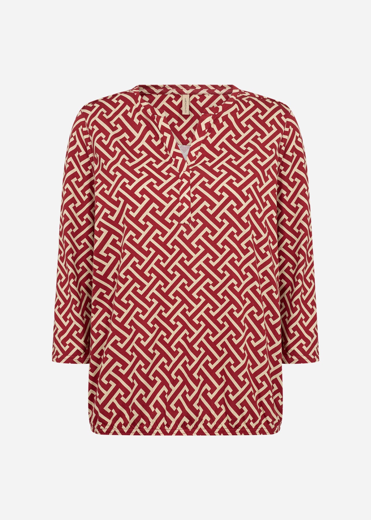 SC-FELICITY AOP 519 Blouse Donkerrood