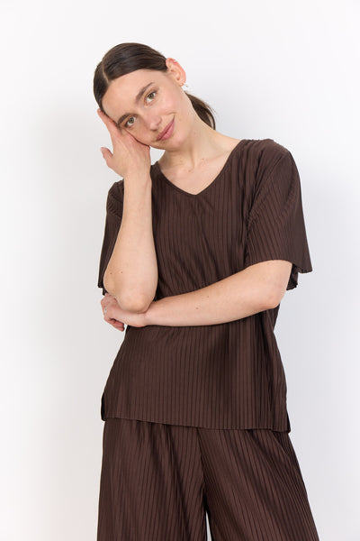 SC-KIRIT 19 Blouse Donkerbruin