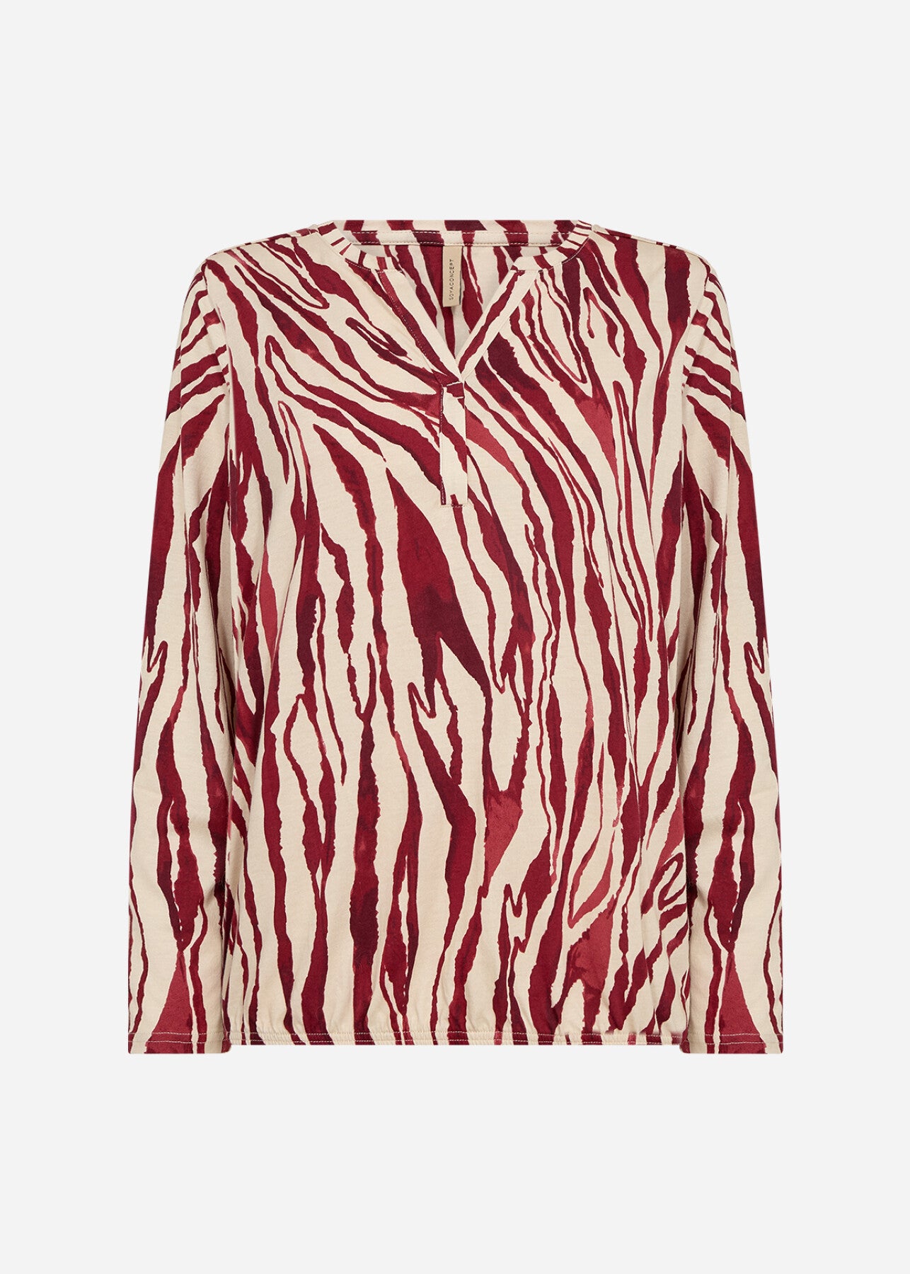 SC-FELICITY AOP 522 Blouse Donkerrood