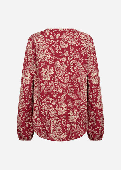 SC-VALGERDA 2 Blouse Donkerrood