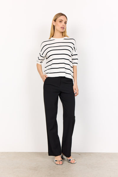 SC-DOLLIE STRIPE 794 Trui Gebroken wit