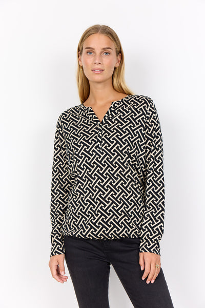 SC-FELICITY AOP 520 Blouse Zwart