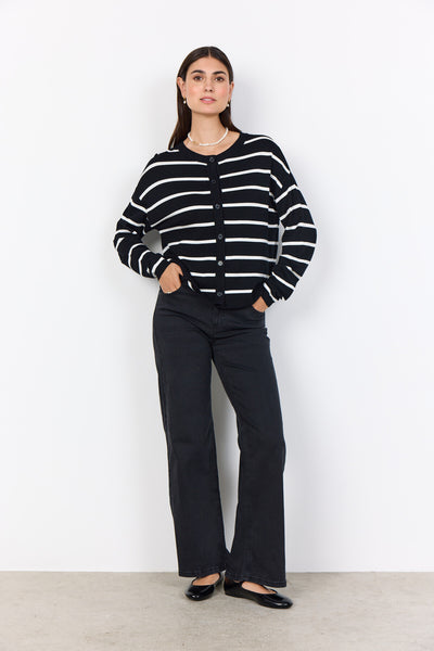 SC-DOLLIE STRIPE 795 Vest Zwart