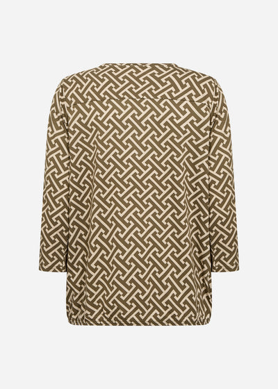 SC-FELICITY AOP 519 Blouse Donkergroen