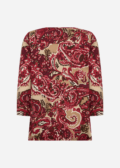 SC-FELICITY AOP 517 Blouse Donkerrood