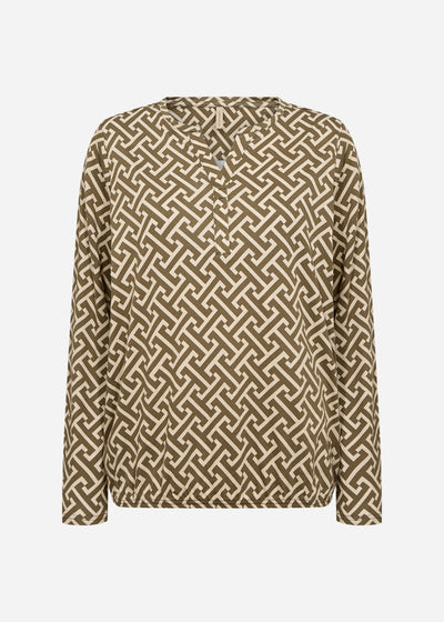 SC-FELICITY AOP 520 Blouse Donkergroen