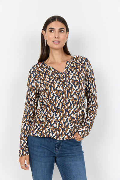 SC-FELICITY AOP 527 Blouse Donkerblauw