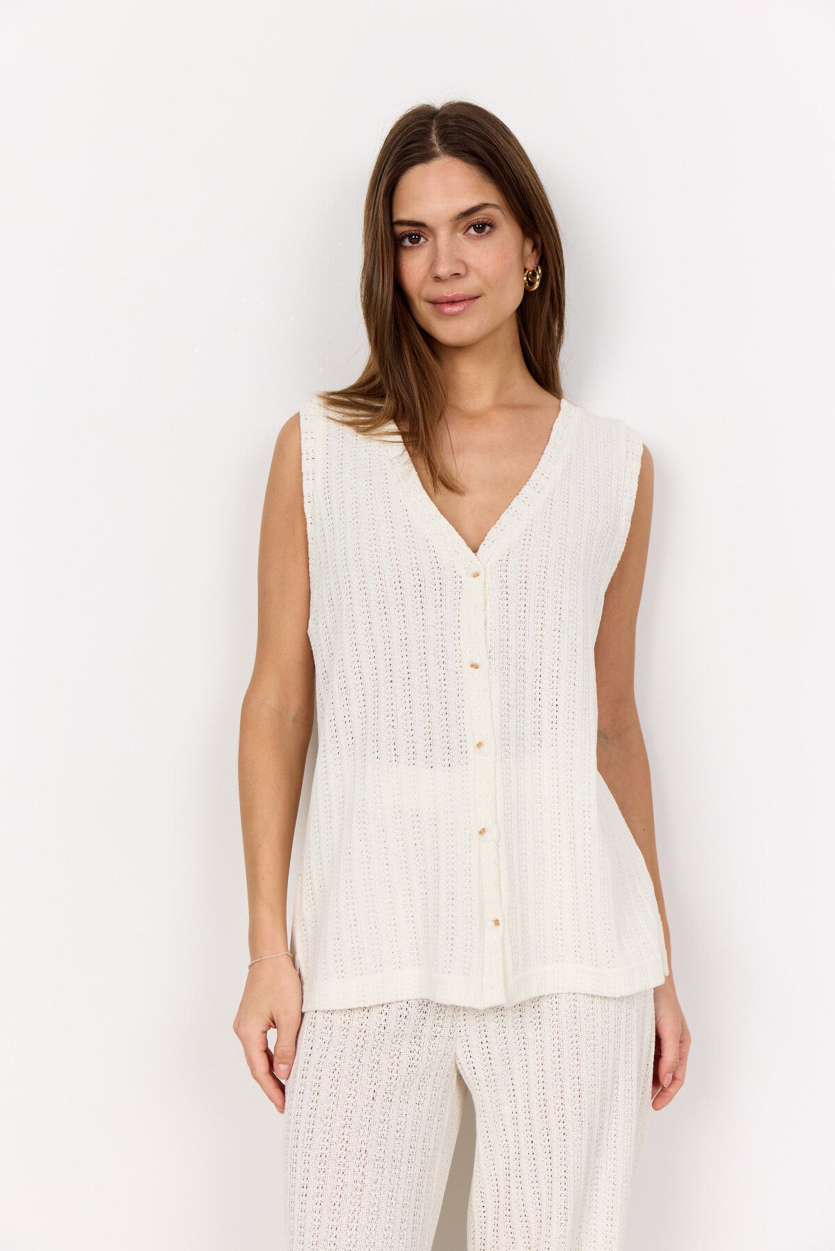 SC-SHONAS 1 Gilet Gebroken wit
