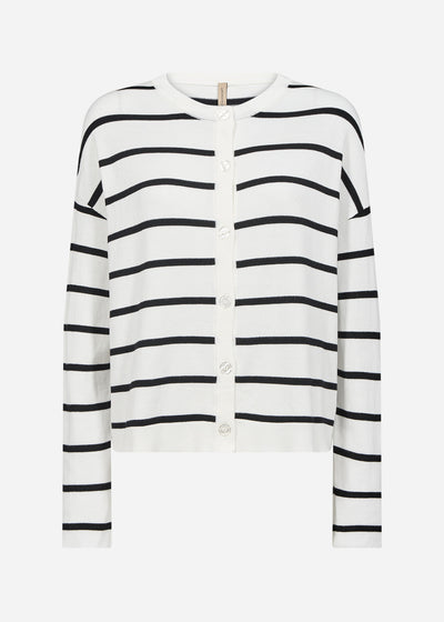 SC-DOLLIE STRIPE 795 Vest Gebroken wit