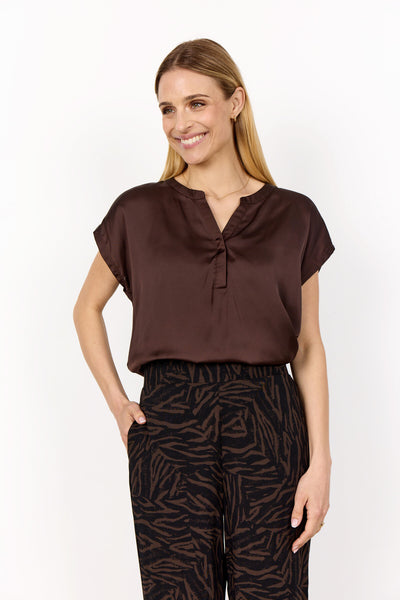 SC-THILDE 43 T-shirt Donkerbruin