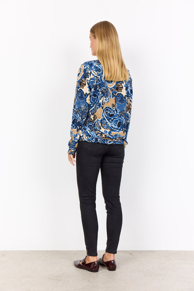 SC-FELICITY AOP 518 Blouse Donkerblauw