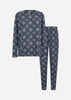 SC-BIARA AOP SET 150 Pyjama Donkerblauw