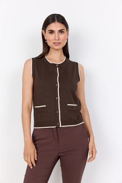 SC-DOLLIE 792 Gilet Donkerbruin