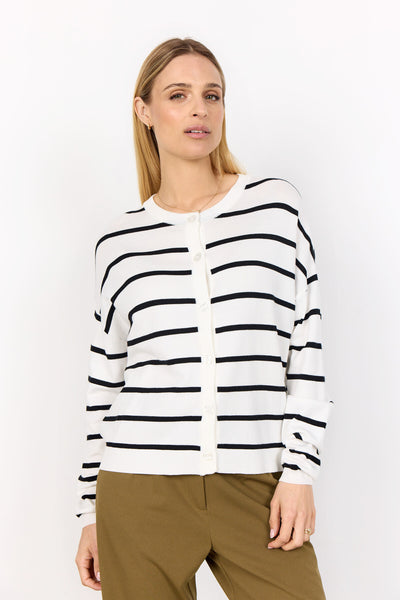 SC-DOLLIE STRIPE 795 Vest Gebroken wit