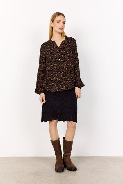 SC-SAFIRA 1 Blouse Donkerbruin