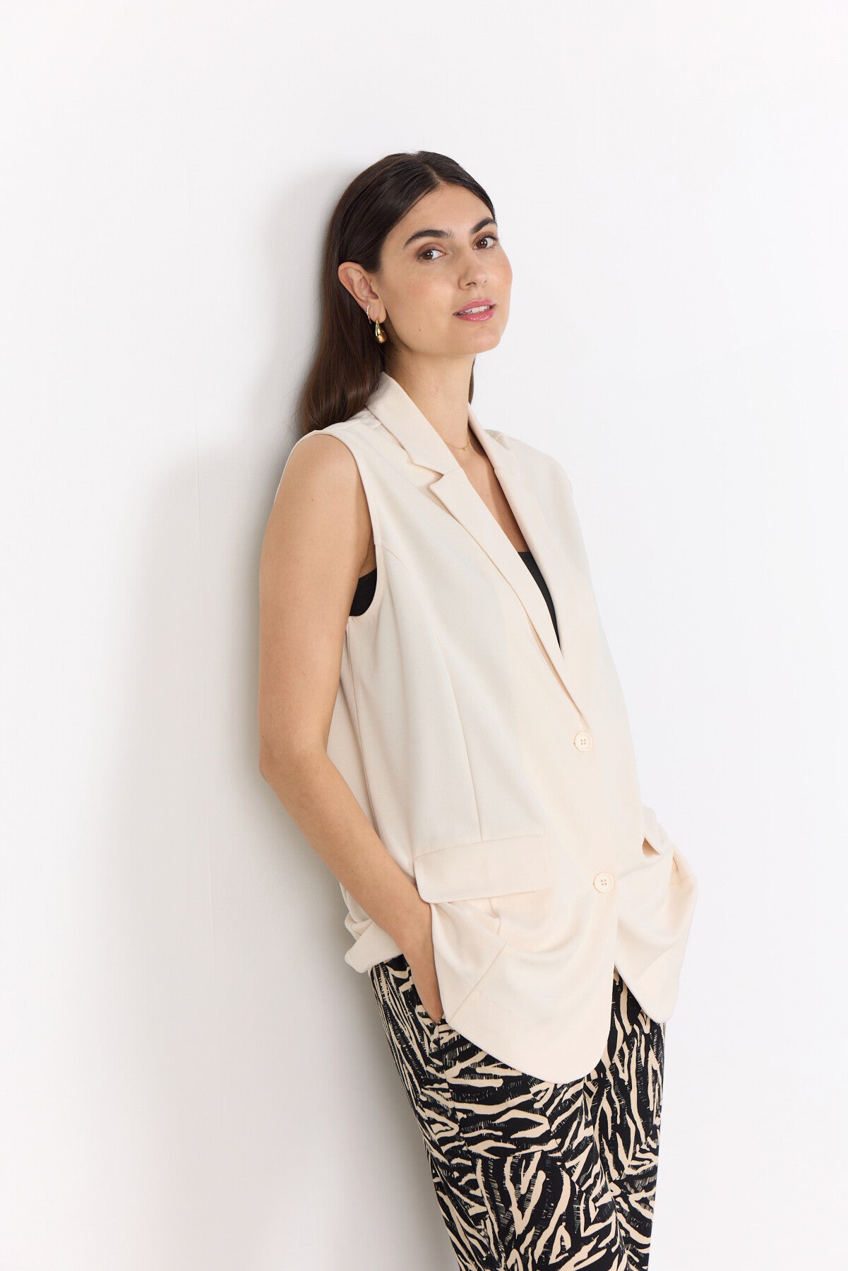 SC-SIHAM 87 Gilet Crème