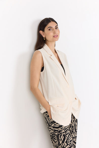 SC-SIHAM 87 Gilet Crème