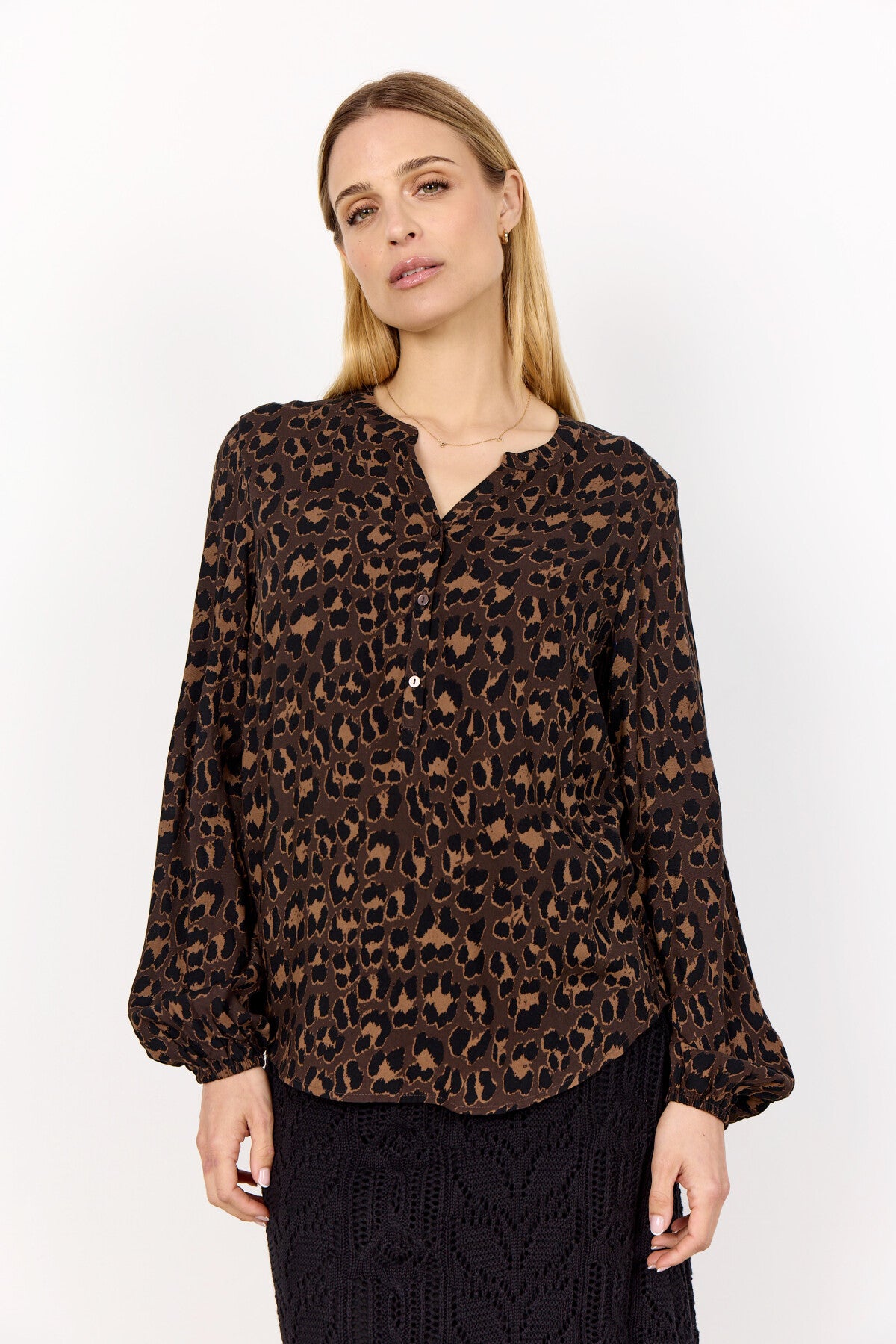 SC-SAFIRA 1 Blouse Donkerbruin