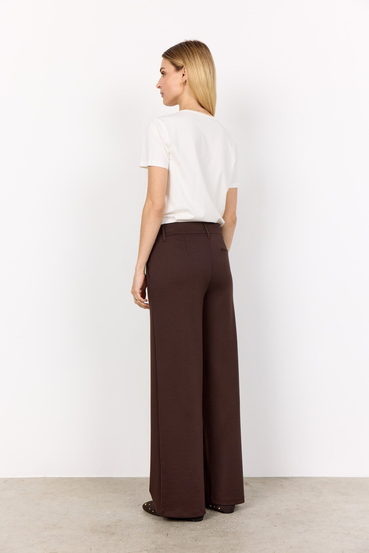 SC-DANIELA 9 Broek Donkerbruin