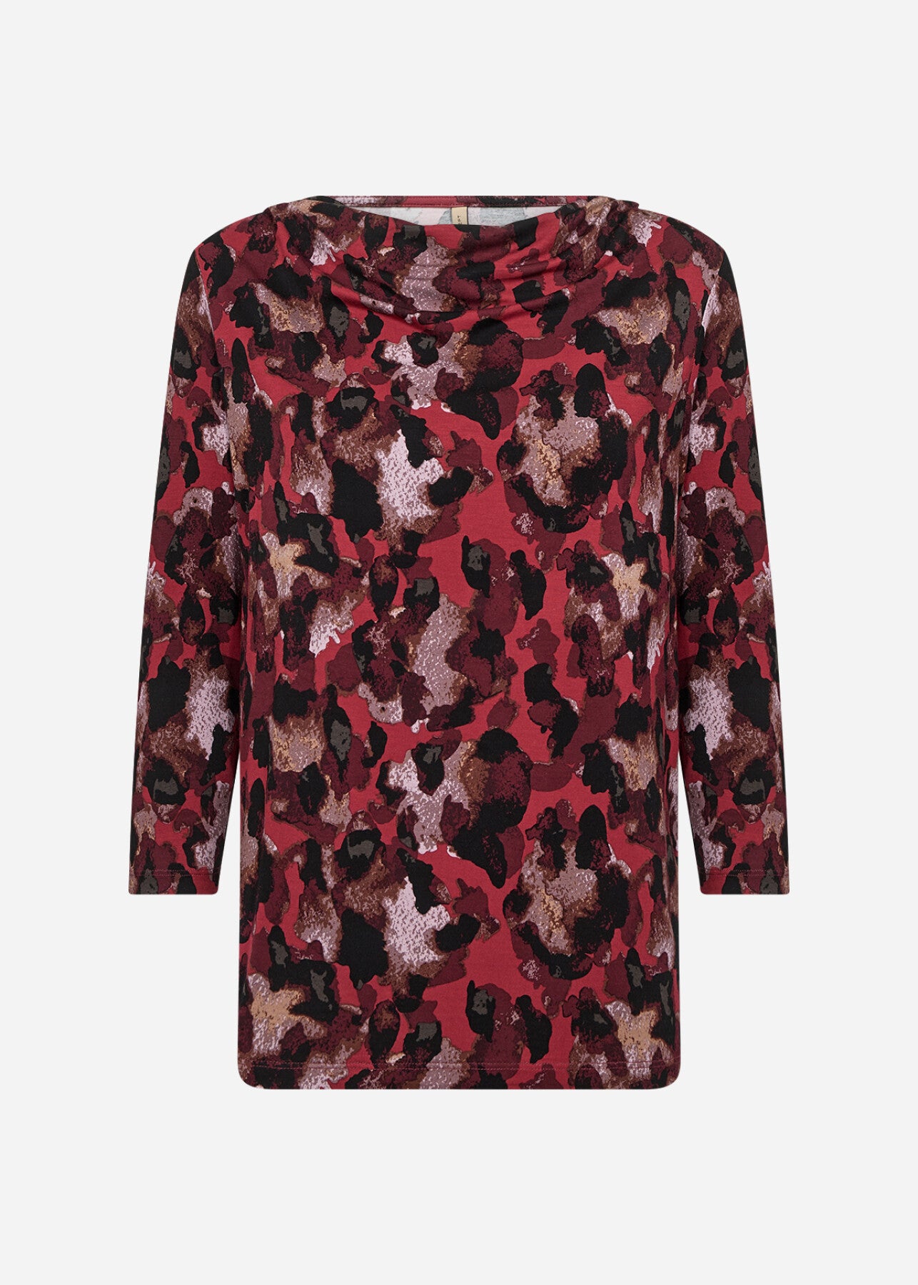 SC-MARICA AOP 342 Blouse Donkerrood