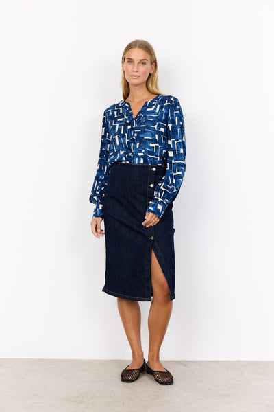 SC-VEBINA 1 Blouse Donkerblauw