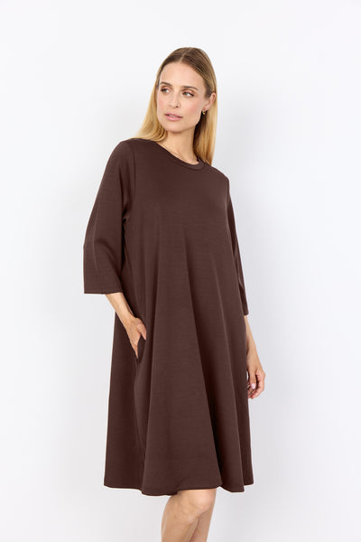 SC-BANU 155 Jurk Donkerbruin