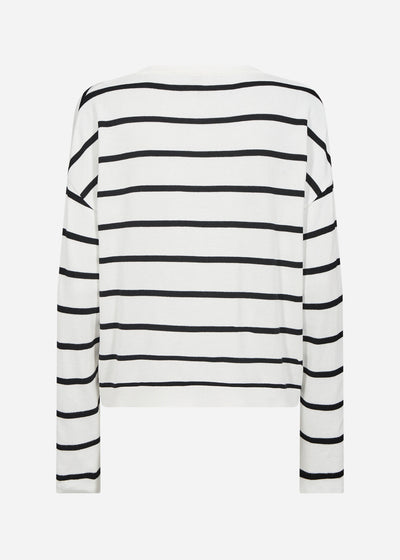 SC-DOLLIE STRIPE 795 Vest Gebroken wit