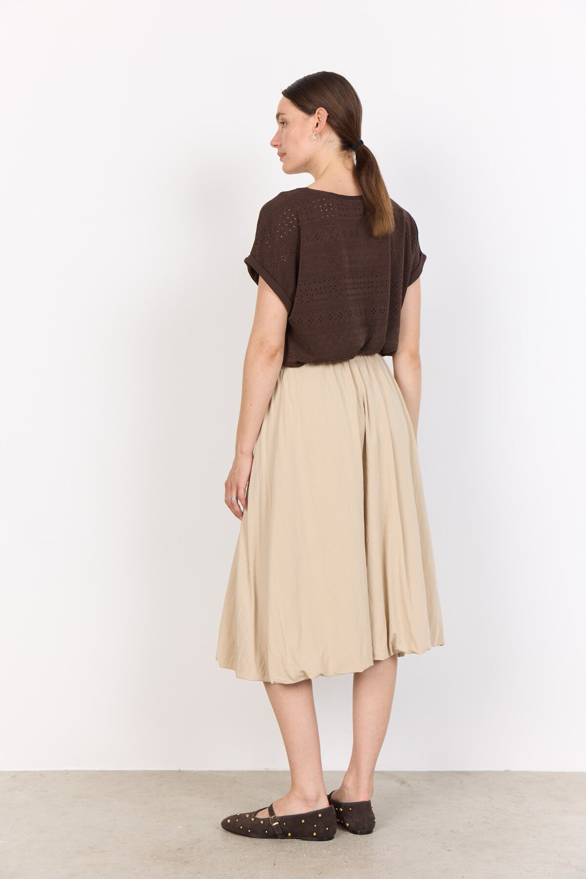 SC-SATINE 2 T-shirt Donkerbruin