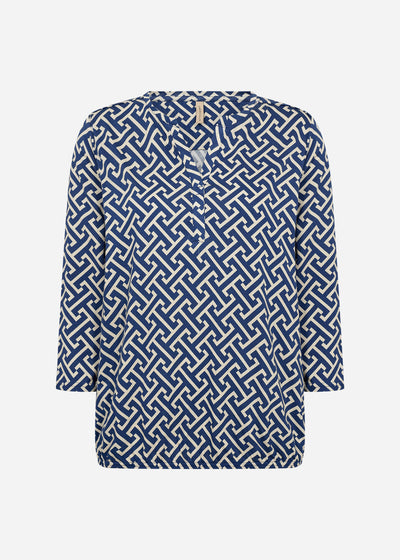 SC-FELICITY AOP 519 Blouse Donkerblauw