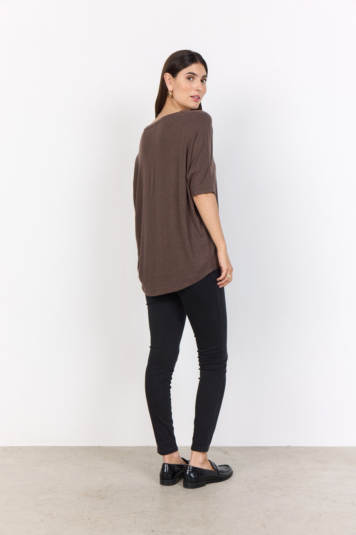 SC-BIARA 96 Blouse Donkerbruin