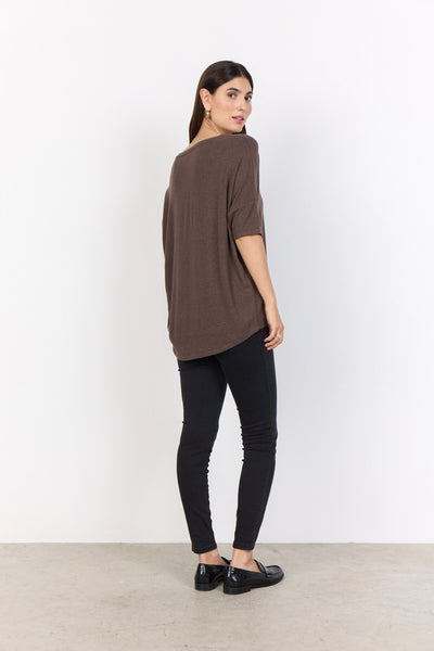 SC-BIARA 96 Blouse Donkerbruin
