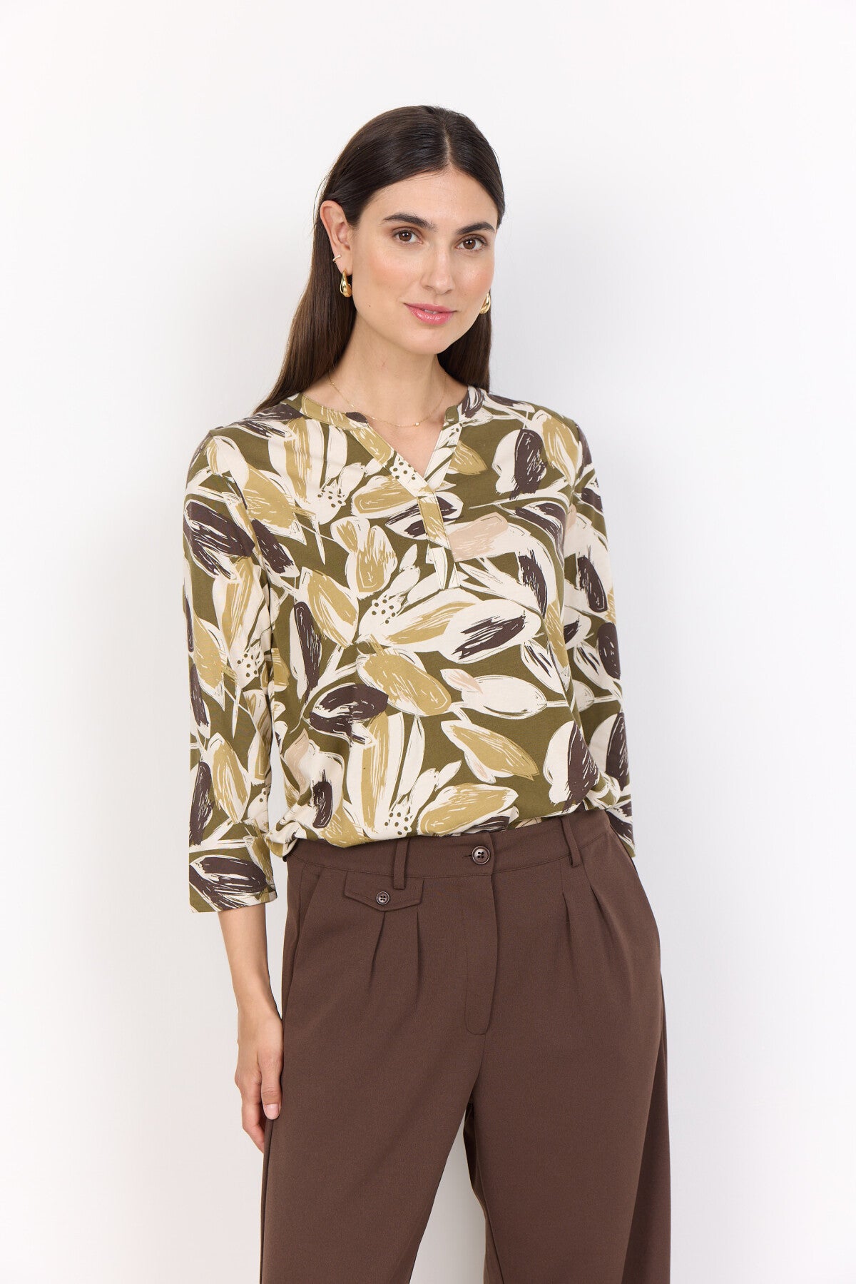 SC-FELICITY AOP 512 Blouse Olijf