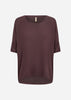 SC-BIARA 96 Blouse Donkere pruim