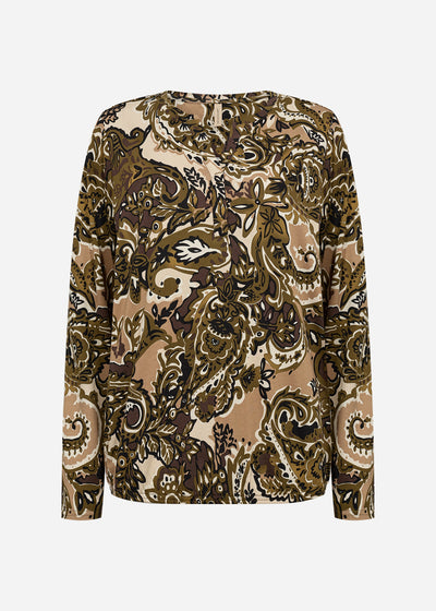 SC-FELICITY AOP 518 Blouse Donkergroen