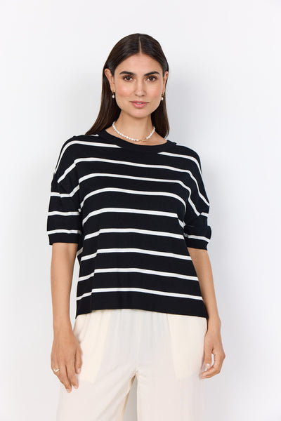 SC-DOLLIE STRIPE 794 Trui Zwart