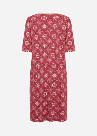 SC-BIARA AOP 154 Jurk Rood