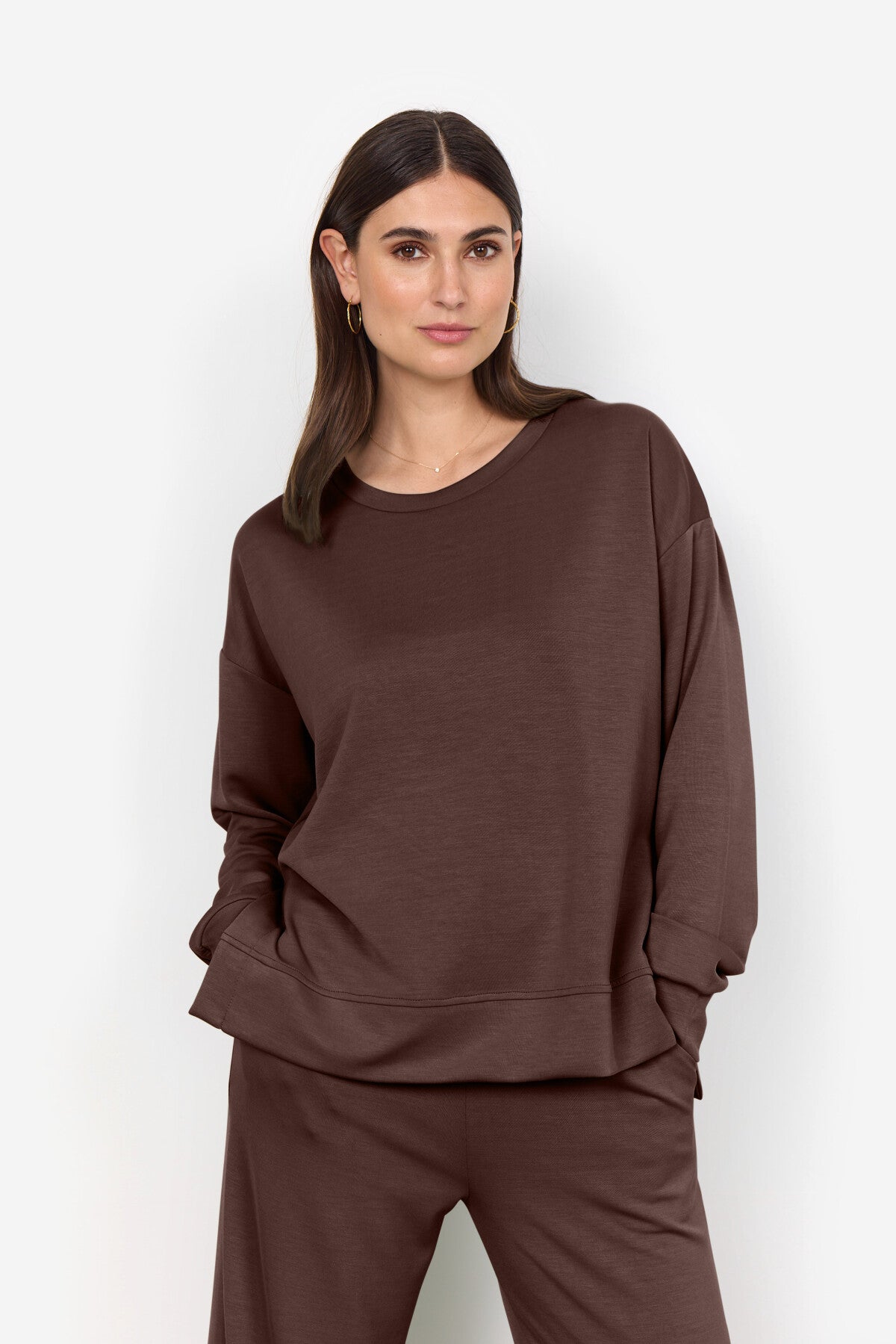 SC-BANU 164 Sweatshirt Donkerbruin