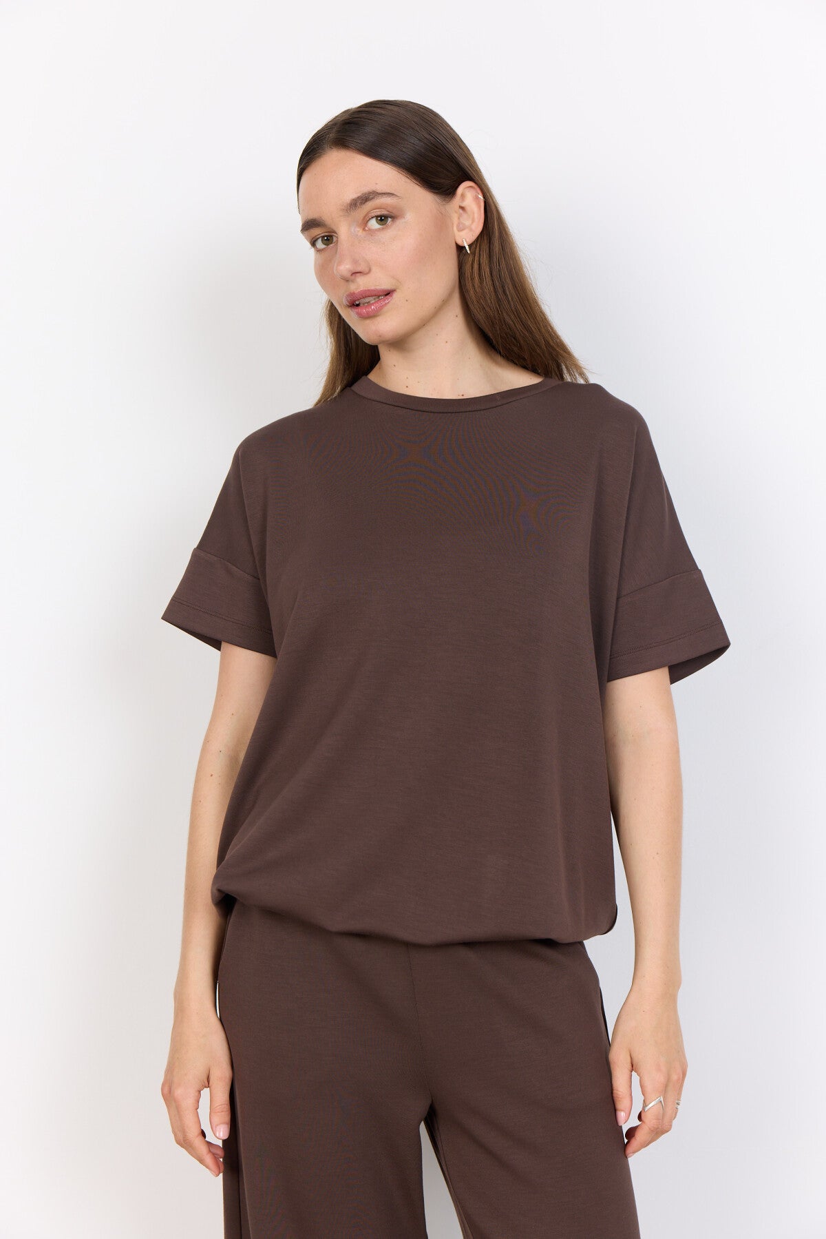 SC-BANU 184 T-shirt Donkerbruin