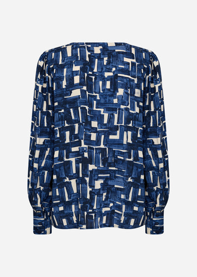 SC-VEBINA 1 Blouse Donkerblauw