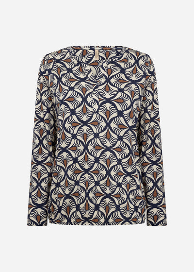 SC-FELICITY AOP 526 Blouse Donkerblauw