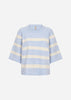 SC-ORLEAN STRIPE 5 Trui Lichtblauw