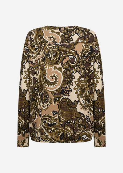 SC-FELICITY AOP 518 Blouse Donkergroen