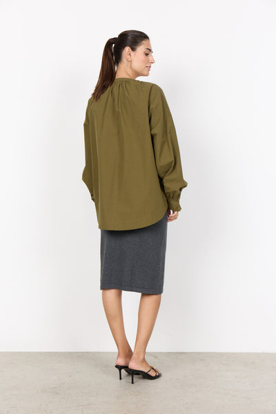SC-RACHELLE 8 Shirt Donkergroen