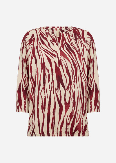 SC-FELICITY AOP 521 Blouse Donkerrood