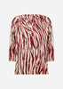 SC-FELICITY AOP 521 Blouse Donkerrood