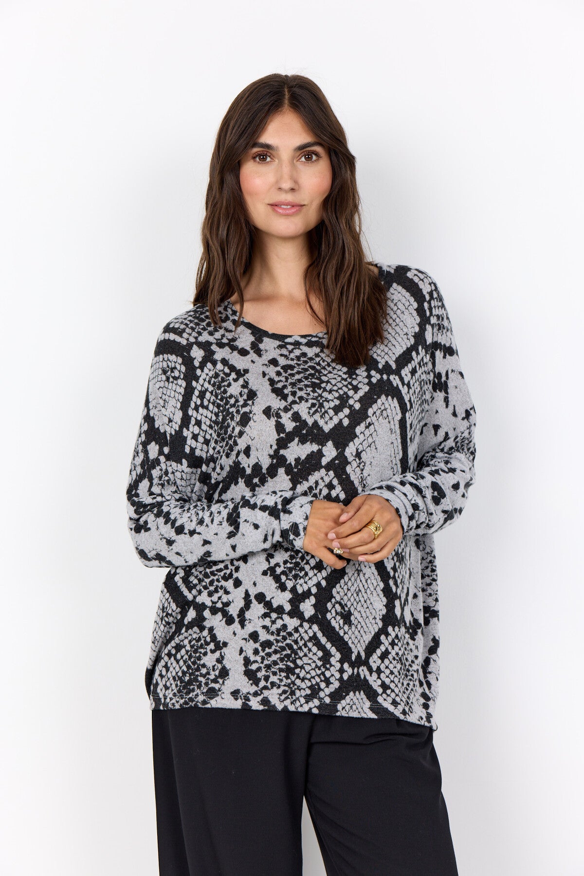 SC-BIARA AOP 145 Blouse Grijs
