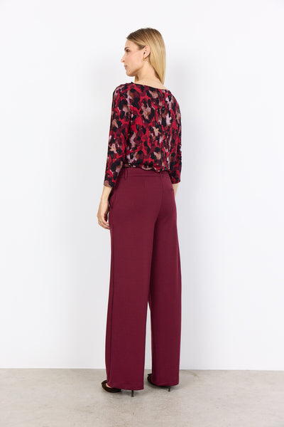 SC-MARICA AOP 342 Blouse Donkerrood