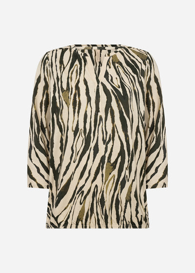 SC-FELICITY AOP 521 Blouse Donkergroen