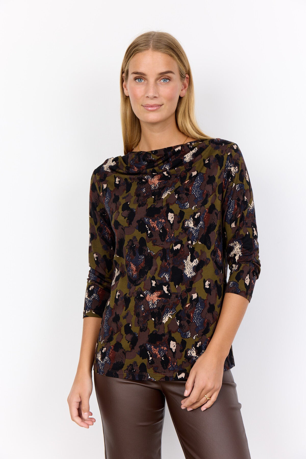 SC-MARICA AOP 342 Blouse Donkergroen